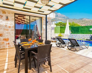 Kaş Bezirgan'da Doğa Manzaralı, Özel Havuzlu, Jakuzili, 2+1 Villa - 5