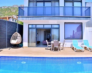 Kaş Bezirgan'da Doğa Manzaralı, Özel Havuzlu, Jakuzili Villa - 3