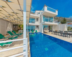 Kaş Bezirgan'da Doğa ve Deniz Manzaralı, Özel Havuzlu, Kiralık Villa - 2