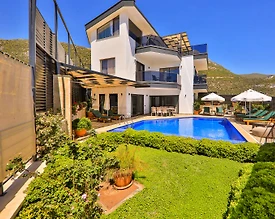 Kaş Bezirgan'da Enfes Deniz Manzaralı, Özel Havuzlu, 8 Kişilik Villa - 3