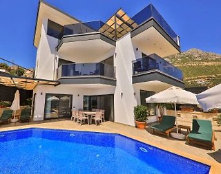 Kaş Bezirgan'da Enfes Deniz Manzaralı, Özel Havuzlu, 8 Kişilik Villa - 4