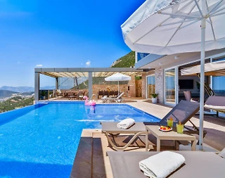 Kaş Bezirgan'da Enfes Deniz Manzaralı, Özel Havuzlu, Lüks Villa - 2