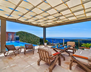 Kaş Bezirgan'da Enfes Deniz Manzaralı, Özel Havuzlu, Lüks Villa - 4