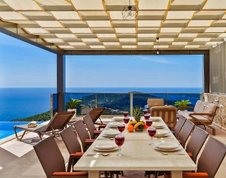 Kaş Bezirgan'da Enfes Deniz Manzaralı, Özel Havuzlu, Lüks Villa - 5