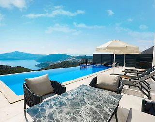 Kaş Bezirgan'da Enfes Deniz Manzaralı, Sonsuzluk Havuzlu, Lüks Villa - 5