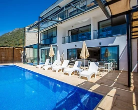 Kaş Bezirgan'da Enfes Deniz Manzaralı, Sonsuzluk Havuzlu, Kiralık Villa - 3