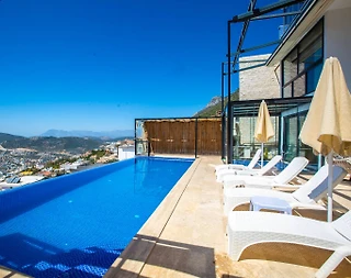 Kaş Bezirgan'da Enfes Deniz Manzaralı, Sonsuzluk Havuzlu, Kiralık Villa - 4