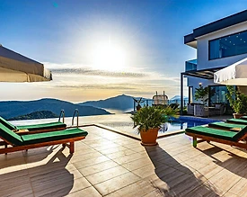Kaş Bezirgan'da Eşsiz Deniz Manzaralı, Özel Havuzlu, Jakuzili Villa - 3
