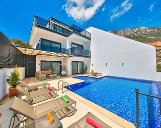 Kaş Bezirgan'da Eşsiz Deniz Manzaralı, Özel Havuzlu, Lüks Villa - 2
