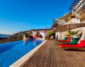 Kaş Bezirgan'da Eşsiz Deniz Manzaralı, Özel Havuzlu, Otantik Villa  - 3