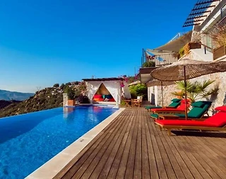 Kaş Bezirgan'da Eşsiz Deniz Manzaralı, Özel Havuzlu, Otantik Villa  - 3