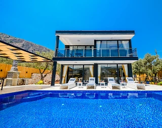 Kaş Bezirgan'da Gözlerden Uzak, Özel Havuzlu, Balayı Villası - 1