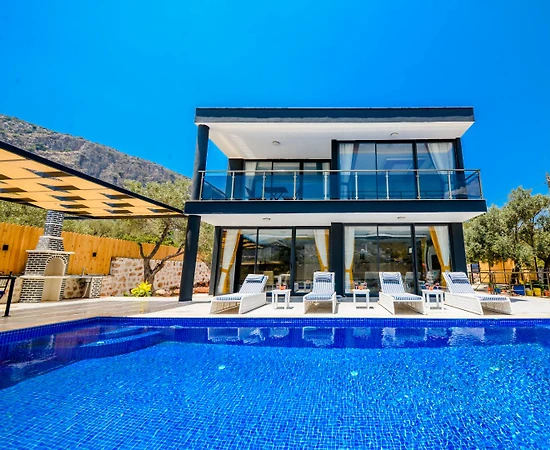 Kaş Bezirgan'da Gözlerden Uzak, Özel Havuzlu, Balayı Villası - 1