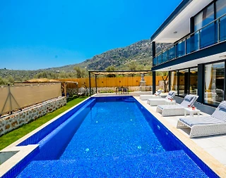 Kaş Bezirgan'da Gözlerden Uzak, Özel Havuzlu, Balayı Villası - 3