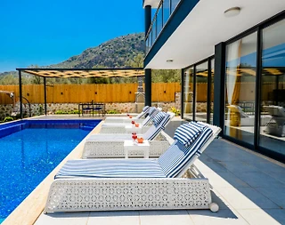 Kaş Bezirgan'da Gözlerden Uzak, Özel Havuzlu, Balayı Villası - 4