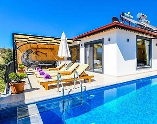 Kaş Bezirgan'da Gözlerden Uzak, Özel Havuzlu, Jakuzili, Balayı Villası - 1