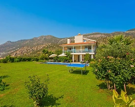 Kaş Bezirgan'da Harika Bahçeli ve Deniz Manzaralı, 11 Kişilik, Lüks Villa - 2