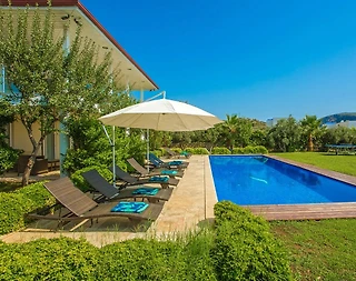 Kaş Bezirgan'da Harika Bahçeli ve Deniz Manzaralı, 11 Kişilik, Lüks Villa - 4