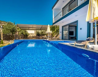 Kaş İkizce'de Muhteşem Dağ Manzaralı, Özel Havuzlu, Jakuzili Villa - 4