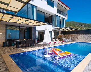 Kaş Bezirgan'da Muhteşem Deniz Manzaralı, Özel Havuzlu, Kiralık Villa - 3