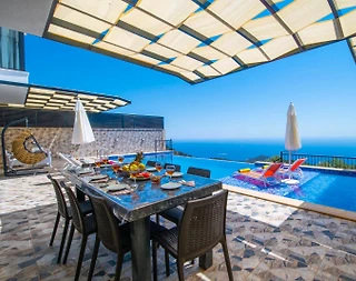 Kaş Bezirgan'da Muhteşem Deniz Manzaralı, Özel Havuzlu, Kiralık Villa - 5
