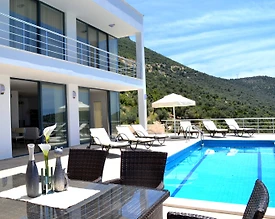 Kaş Bezirgan'da Muhteşem Deniz Manzaralı, Sonsuzluk Havuzlu, 3+1 Villa - 2