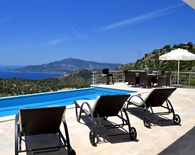 Kaş Bezirgan'da Muhteşem Deniz Manzaralı, Sonsuzluk Havuzlu, 3+1 Villa - 3