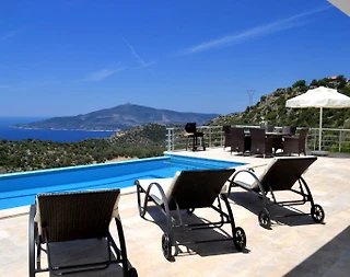 Kaş Bezirgan'da Muhteşem Deniz Manzaralı, Sonsuzluk Havuzlu, 3+1 Villa - 3