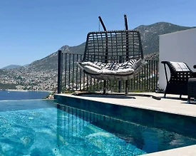 Kaş Bezirgan'da Muhteşem Deniz Manzaralı, Sonsuzluk Havuzlu, Kiralık Villa - 3