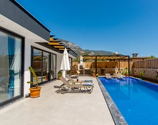 Kaş Bezirgan'da Muhteşem Manzaralı, Özel Havuzlu, Balayı Villası - 3