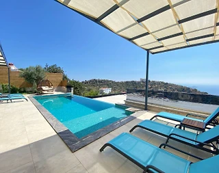Kaş Bezirgan'da Muhteşem Manzaralı, Özel Havuzlu, Kiralık Villa - 4