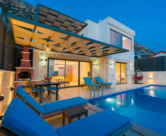 Kaş Bezirgan'da Mükemmel Deniz Manzaralı, Özel Havuzlu, 2+1 Villa - 1
