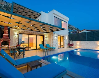 Kaş Bezirgan'da Mükemmel Deniz Manzaralı, Özel Havuzlu, 2+1 Villa - 1