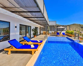 Kaş Bezirgan'da Orman Manzaralı, Özel Havuzlu, Saunalı, Kiralık Villa - 3