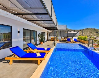 Kaş Bezirgan'da Orman Manzaralı, Özel Havuzlu, Saunalı, Kiralık Villa - 3