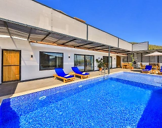 Kaş Bezirgan'da Orman Manzaralı, Özel Havuzlu, Saunalı, Kiralık Villa - 4