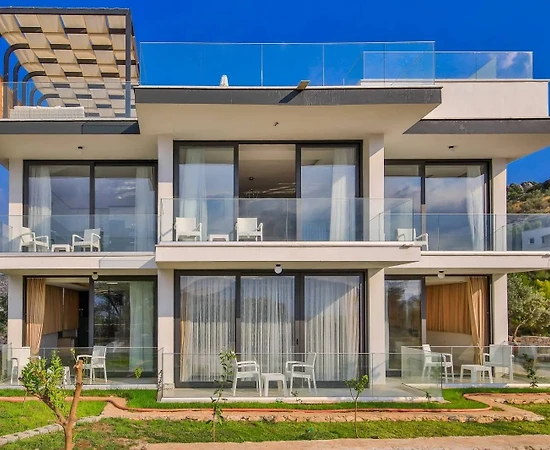 Kaş Bezirgan'da Panoramik Deniz Manzaralı, Özel Havuzlu, Kiralık Villa - 1