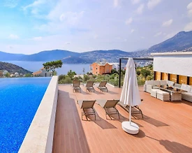 Kaş Bezirgan'da Panoramik Deniz Manzaralı, Özel Havuzlu, Kiralık Villa - 2
