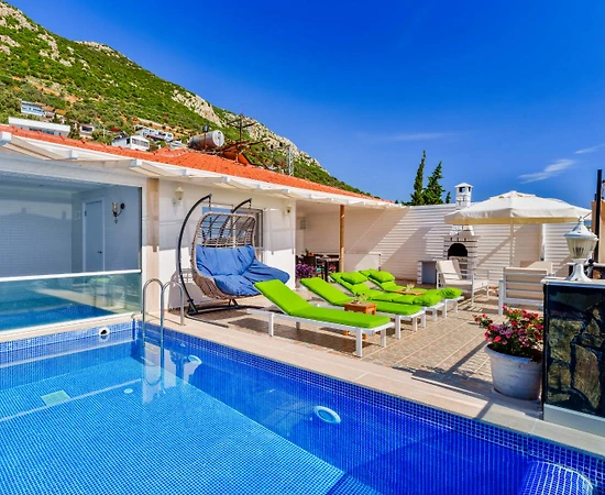 Kaş Bezirgan'da Sakin Konumda, Özel Havuzlu, 4 Kişilik Villa - 1