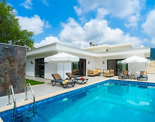 Kaş Bezirgan'da Sakin Konumda, Özel Havuzlu, 4 Kişilik Villa - 1