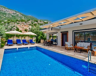 Kaş Bezirgan'da Sakin Konumda, Özel Havuzlu, Kiralık Villa - 5