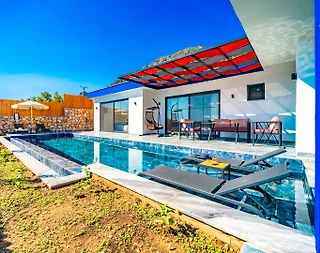 Kaş Bezirgan'de Enfes Doğa Manzaralı, Özel Havuzlu, Kiralık Villa - 1