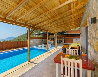 Kaş Çavdır'da Doğa İle İç İçe, Özel Havuzlu, Balayı Villası - 5