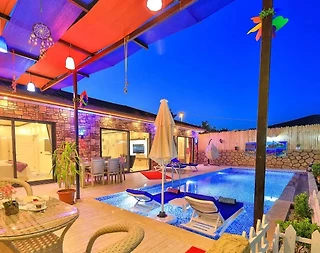 Kaş Çavdır'da Doğayla Baş Başa, Özel Havuzlu, Jakuzili, Olanaklı Villa - 4