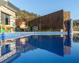 Kaş Aklar'da Doğayla Baş Başa, Özel Havuzlu, Modern Villa - 3