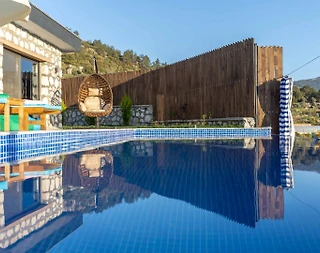 Kaş Aklar'da Doğayla Baş Başa, Özel Havuzlu, Modern Villa - 3