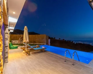 Kaş Aklar'da Doğayla Baş Başa, Özel Havuzlu, Modern Villa - 5