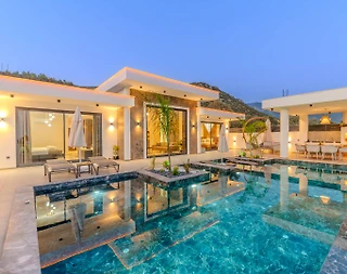 Kaş Çavdır'da Geniş Bahçeli, Özel Havuzlu, Saunalı Villa - 4