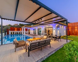 Kaş Çavdır'da Panoramik Doğa Manzaralı, Özel Havuzlu, Jakuzili, Lüks Villa - 3
