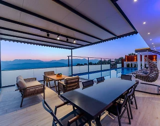 Kaş Çavdır'da Panoramik Doğa Manzaralı, Özel Havuzlu, Jakuzili, Lüks Villa - 4
